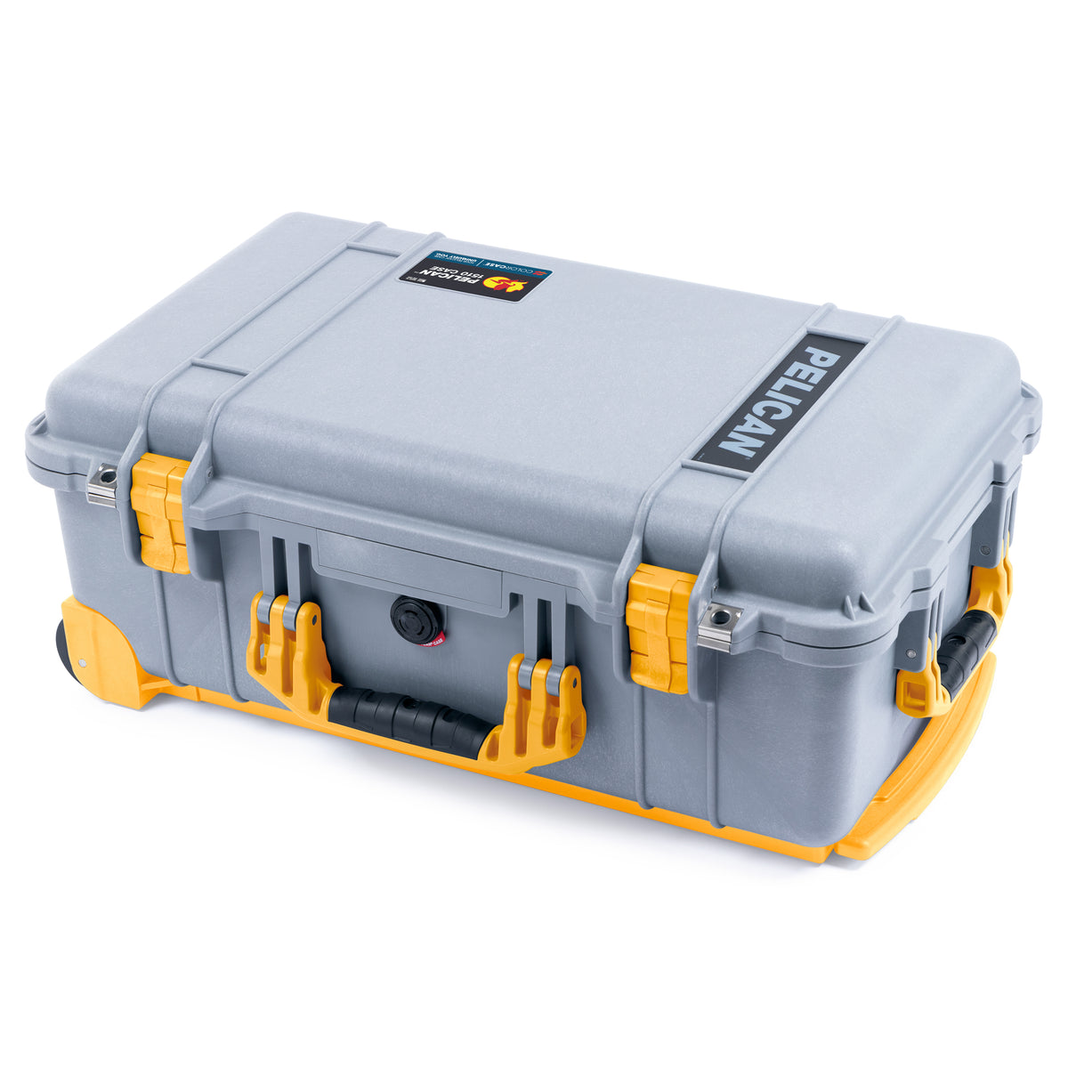 Pelican 1510 Case - Silver &amp; Yellow Trolley