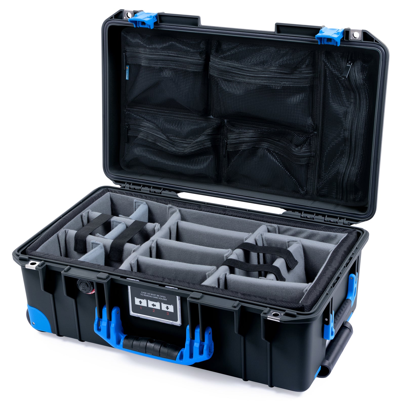 Pelican 1535 Air Carry-on Case - Black & Blue Trolley