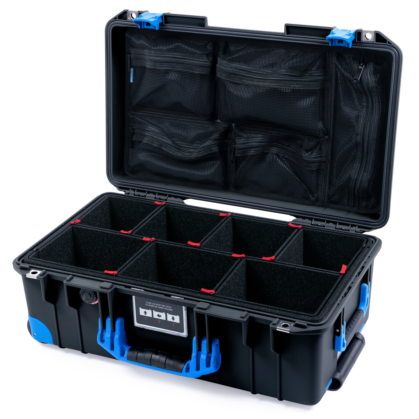 Pelican 1535 Air Carry-on Case - Black & Blue Trolley