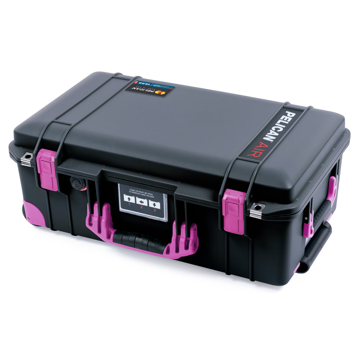 Pelican 1535 Air Carry-on Case - Black &amp; Magenta Trolley