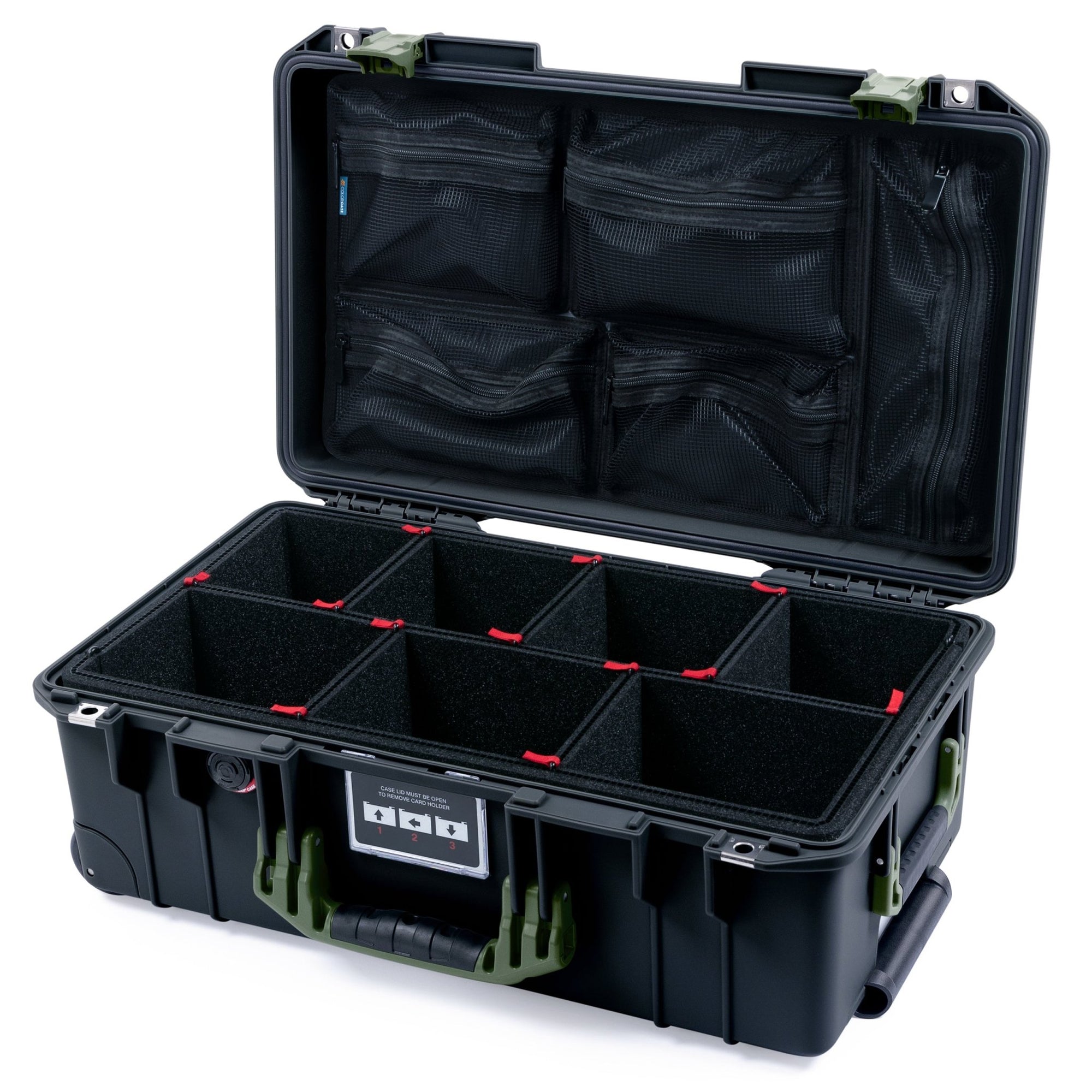 Black & OD Green Pelican 1535 Air Case - Push-Button Latches