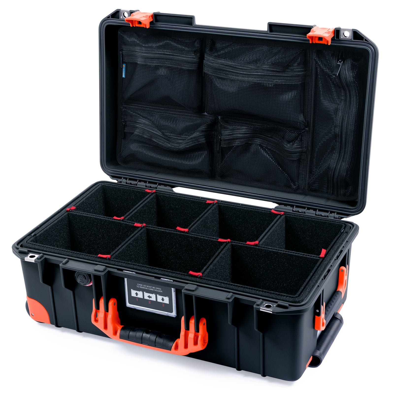 Pelican 1535 Air Carry-on Case - Black & Orange Trolley