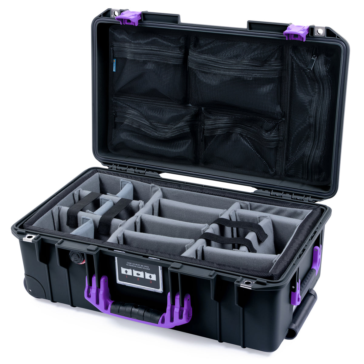 Pelican 1535 Air Carry-on Case - Black &amp; Purple