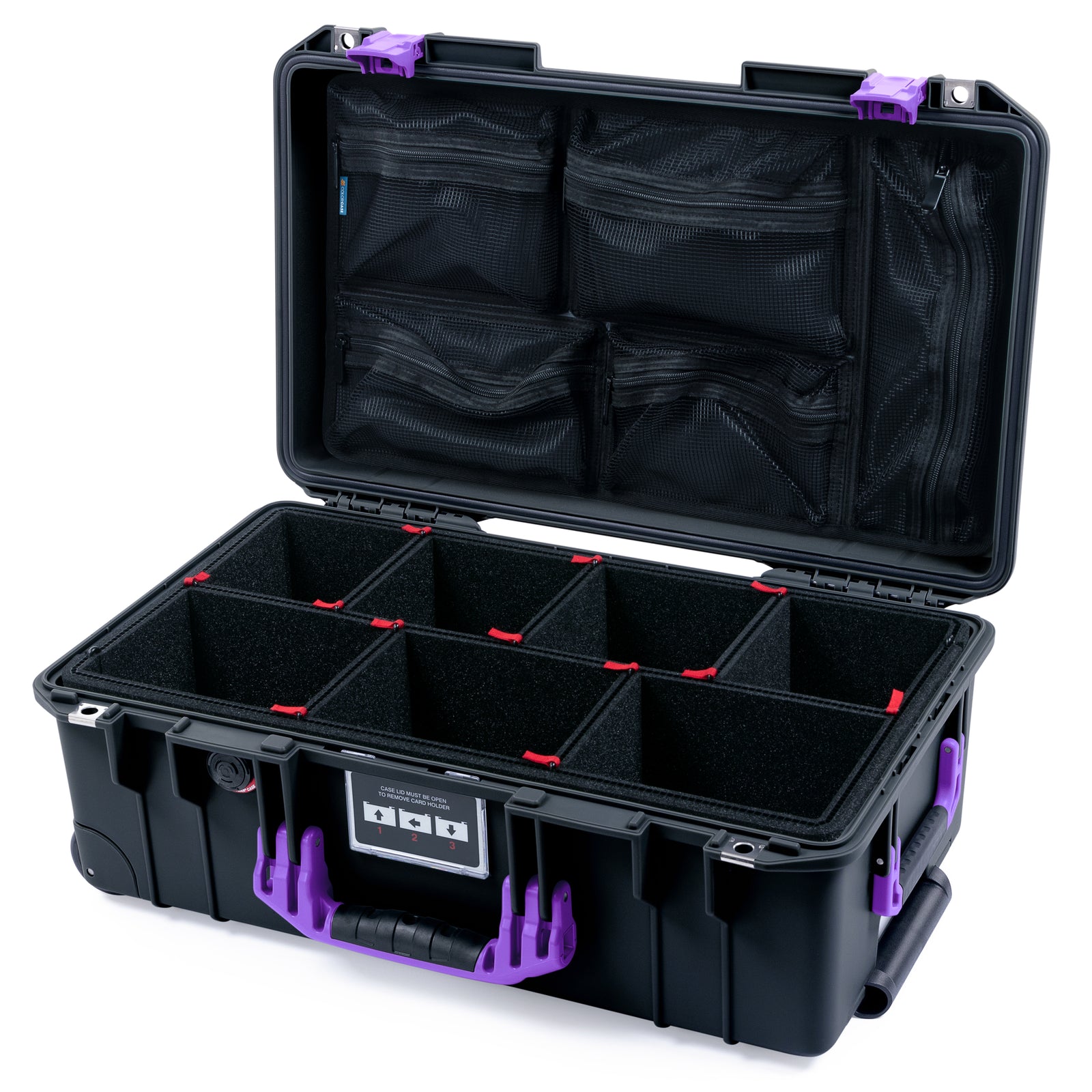 Pelican 1535 Air Carry-on Case - Black & Purple