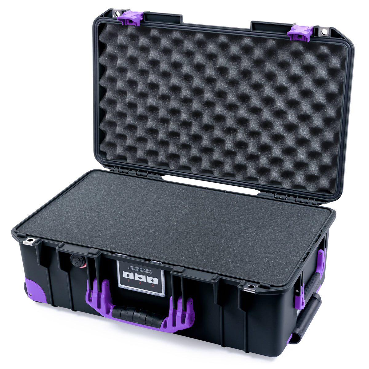 Pelican 1535 Air Carry-on Case - Black &amp; Purple Trolley