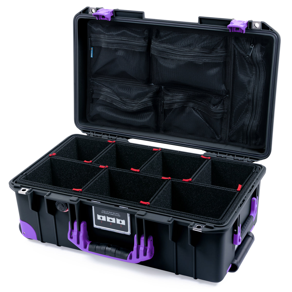 Pelican 1535 Air Carry-on Case - Black &amp; Purple Trolley