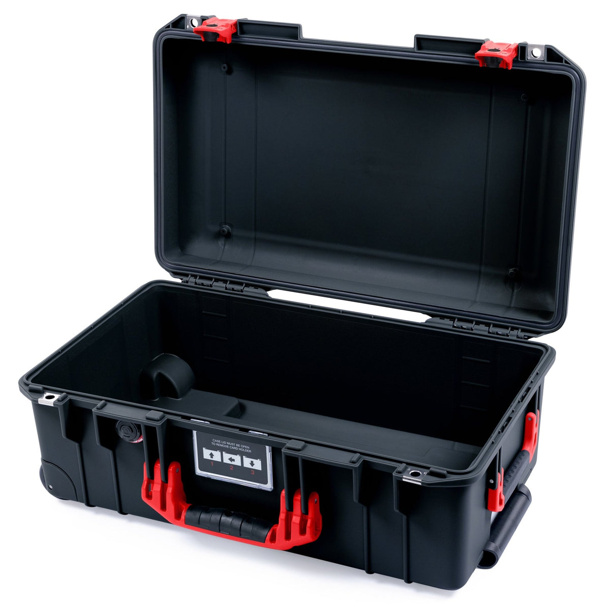 Pelican 1535 Air Carry - on Case - Black & Red TSA Latches - Empty