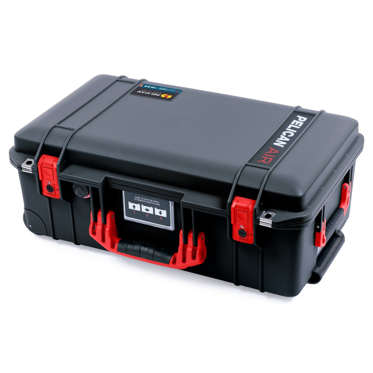 Pelican 1535 Air Carry - on Case - Black &amp; Red TSA Latches - Empty