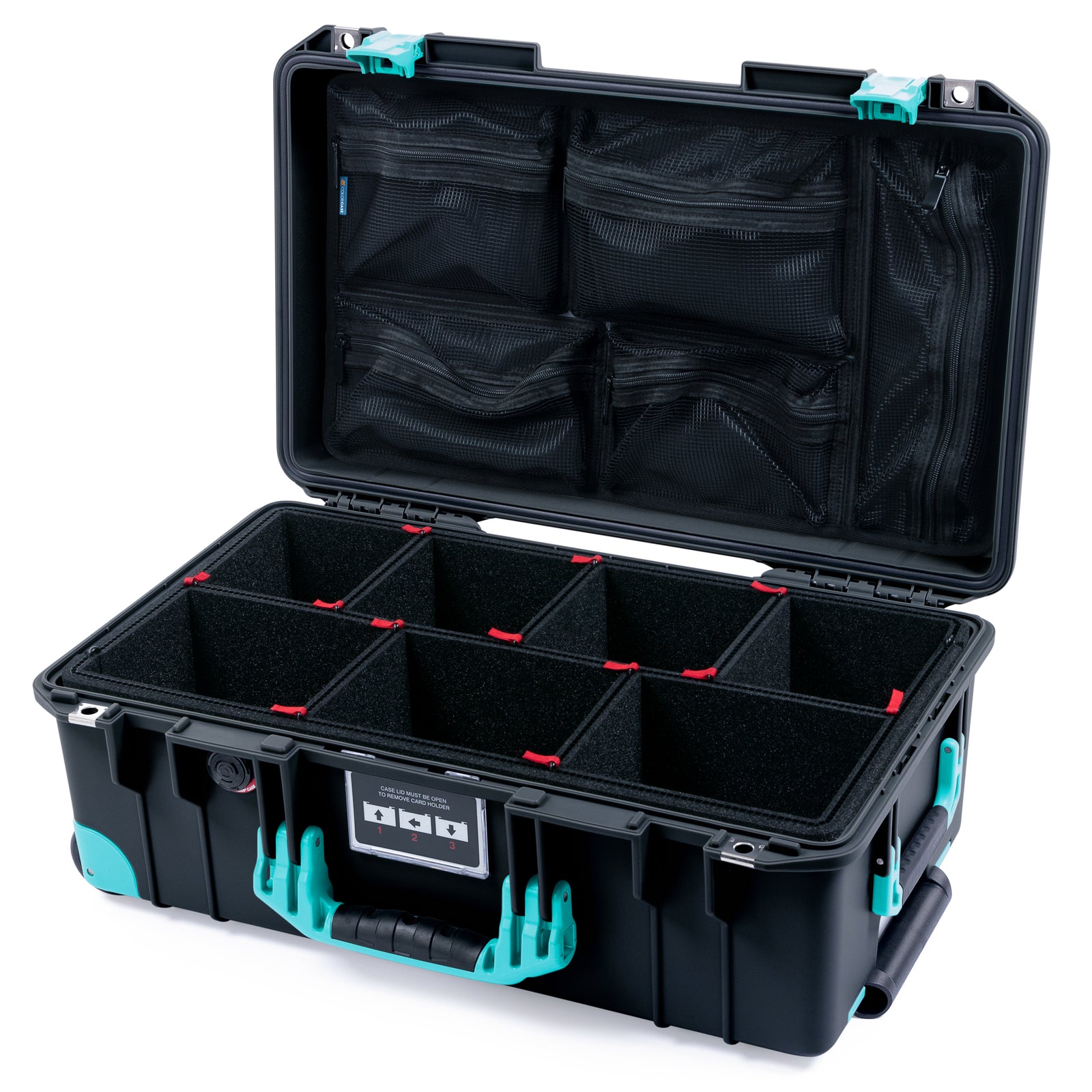 Pelican 1535 Air Carry-on Case - Black & Teal Trolley