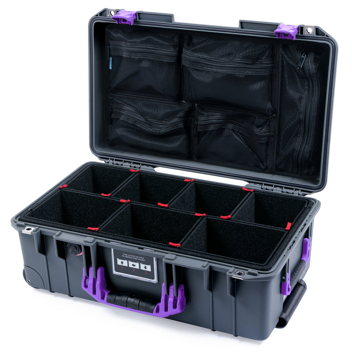 Pelican 1535 Air Carry-on Case - Charcoal &amp; Purple