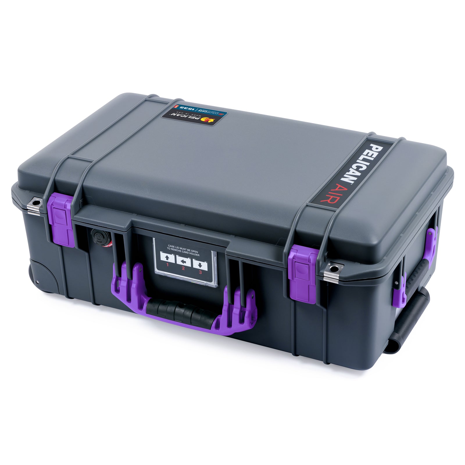 Pelican 1535 Air Carry-on Case - Charcoal & Purple