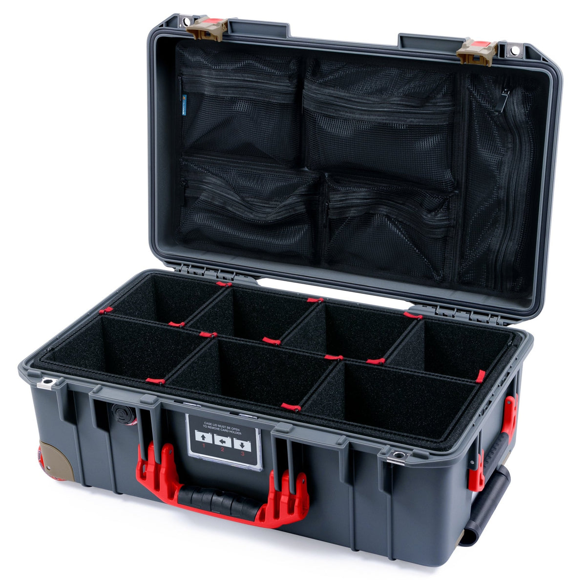 Pelican 1535 Air City Series Case - Vegas Home - TrekPak Divider System / Mesh Lid Organizer