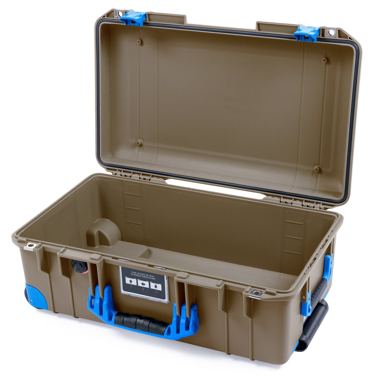 Pelican 1535 Air Carry-on Case - Dark Desert Dirt &amp; Blue Trolley - Empty