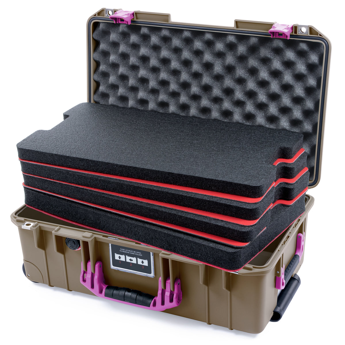 Pelican 1535 Air Carry-on Case - Dark Desert Dirt &amp; Magenta
