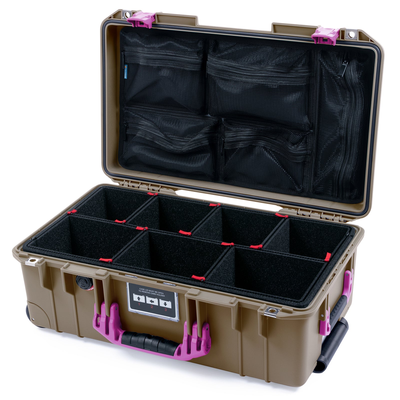 Pelican 1535 Air Carry-on Case - Dark Desert Dirt & Magenta