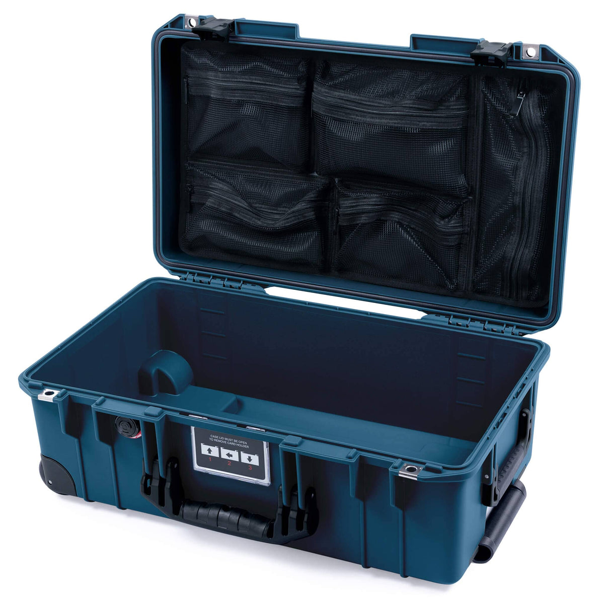 Pelican 1535 Air Carry-on Case - Deep Pacific &amp; Black Trolley - Mesh Lid Organizer Only