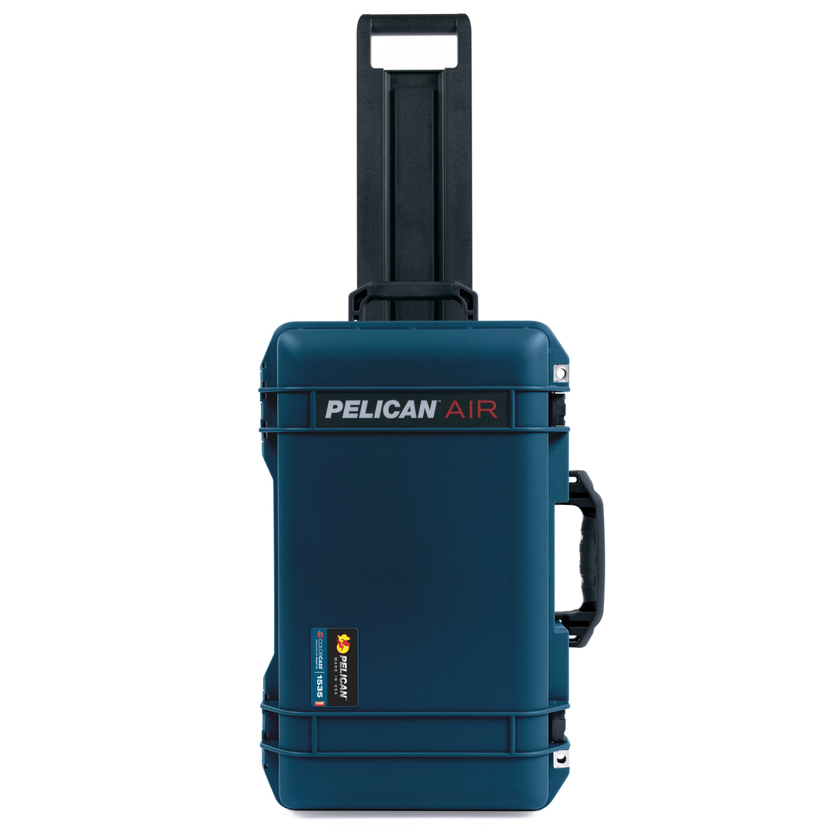 Pelican 1535 Air Carry-on Case - Deep Pacific & Black - Front Upright View