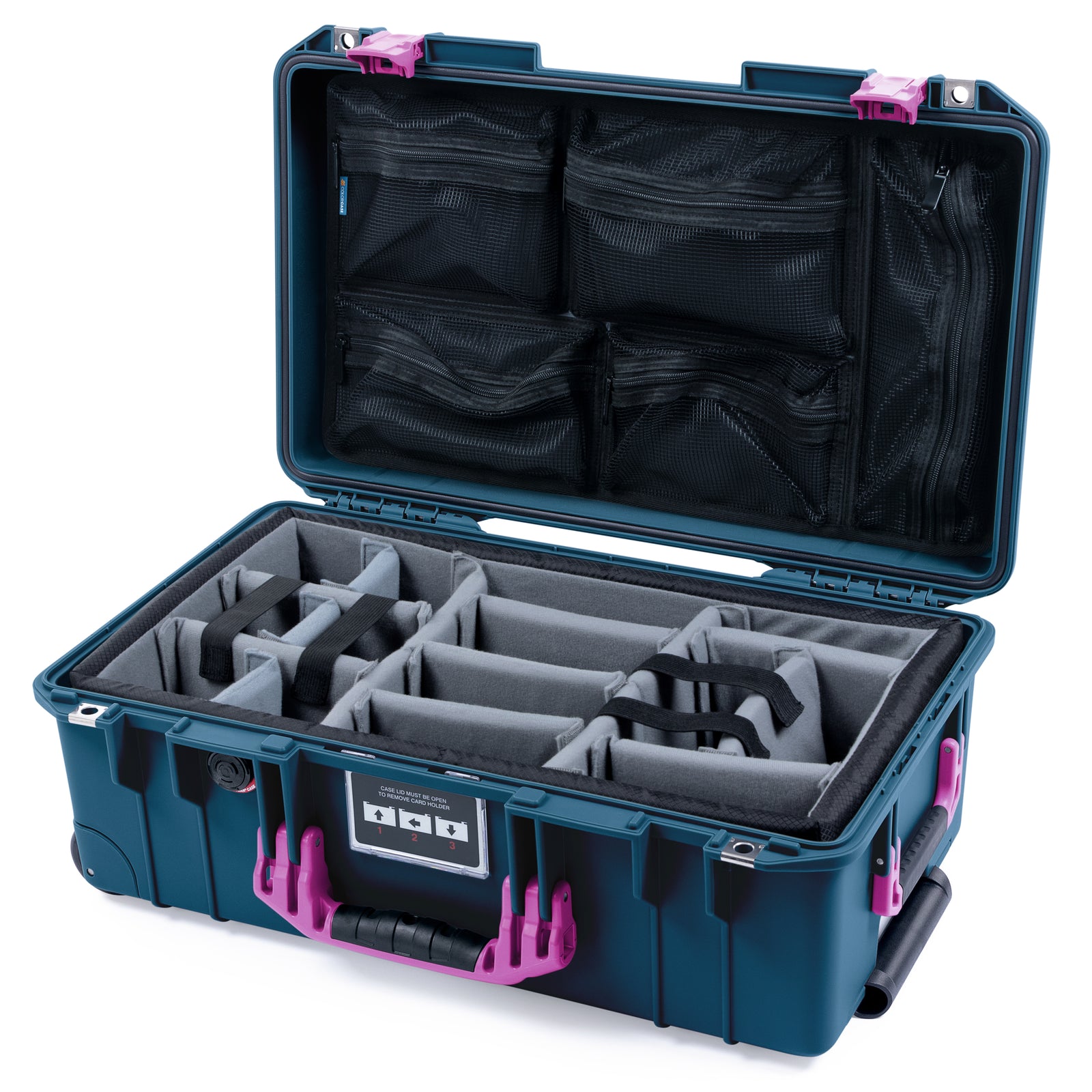 Pelican 1535 Air Carry-on Case - Deep Pacific & Magenta