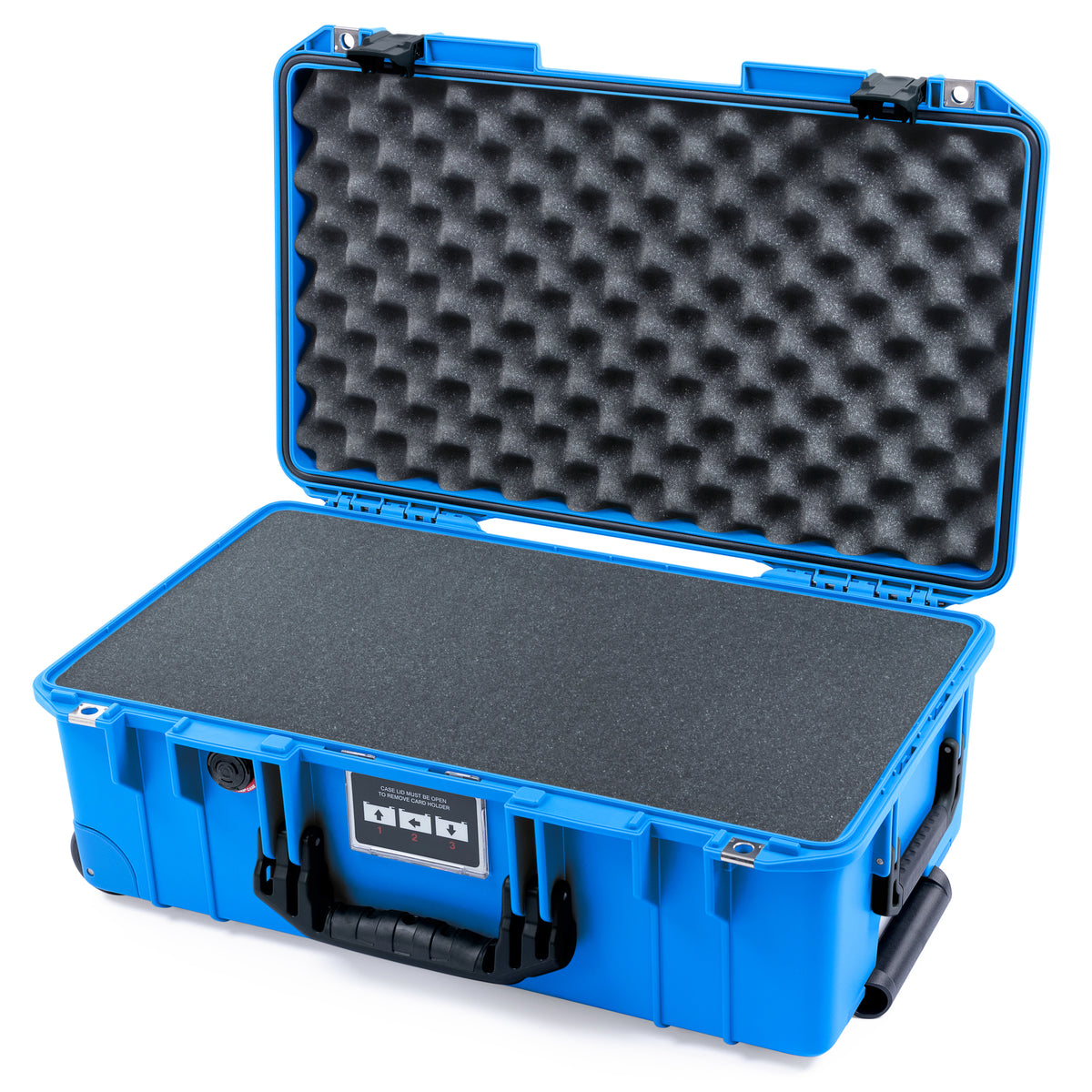 Pelican 1535 Air Carry-on Case - Electric Blue &amp; Black - Pick &amp; Pluck Foam / Convoluted Lid Foam
