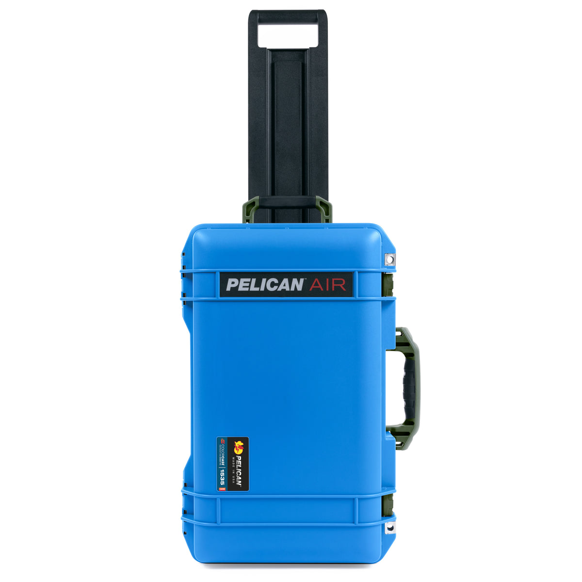 Pelican 1535 Air Carry-on Case - Electric Blue & OD Green