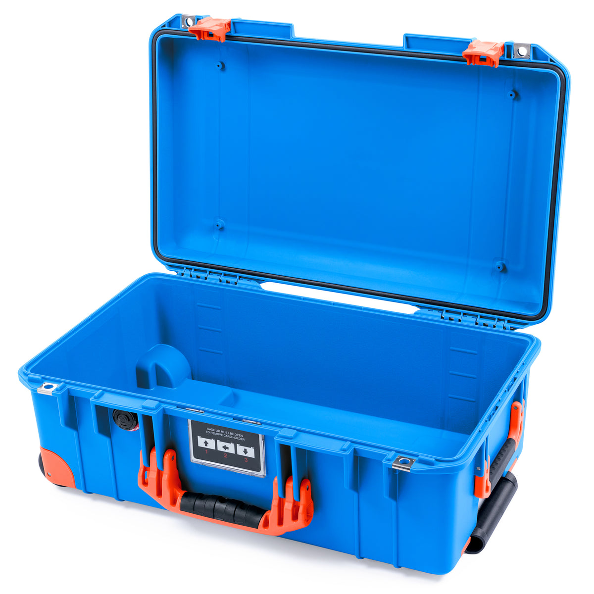 Pelican 1535 Air Carry-on Case - Electric Blue &amp; Orange Trolley