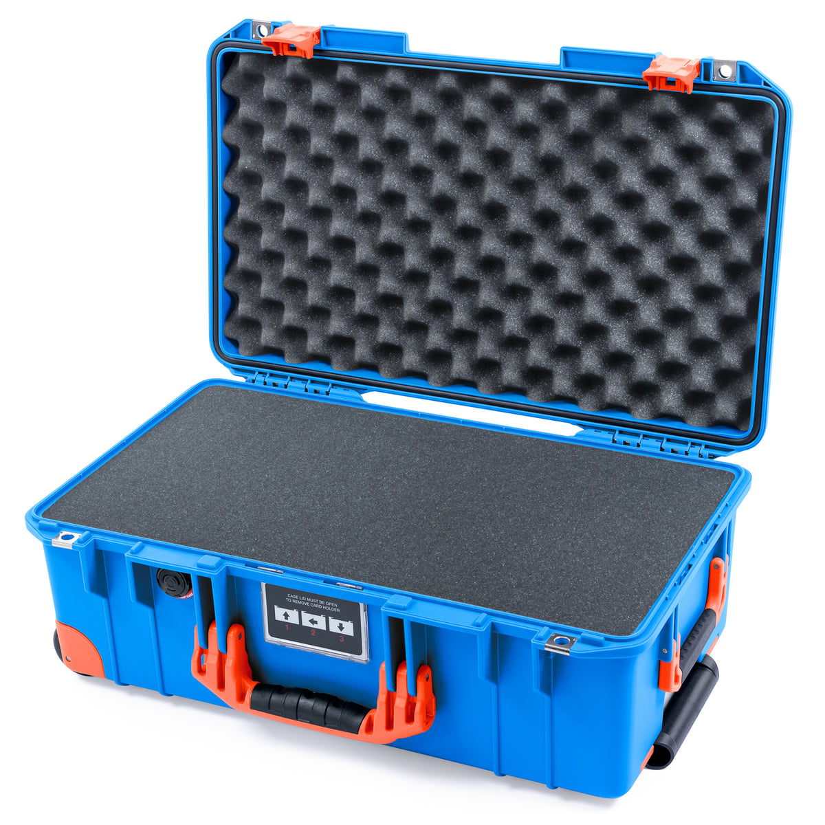 Pelican 1535 Air Carry-on Case - Electric Blue &amp; Orange Trolley
