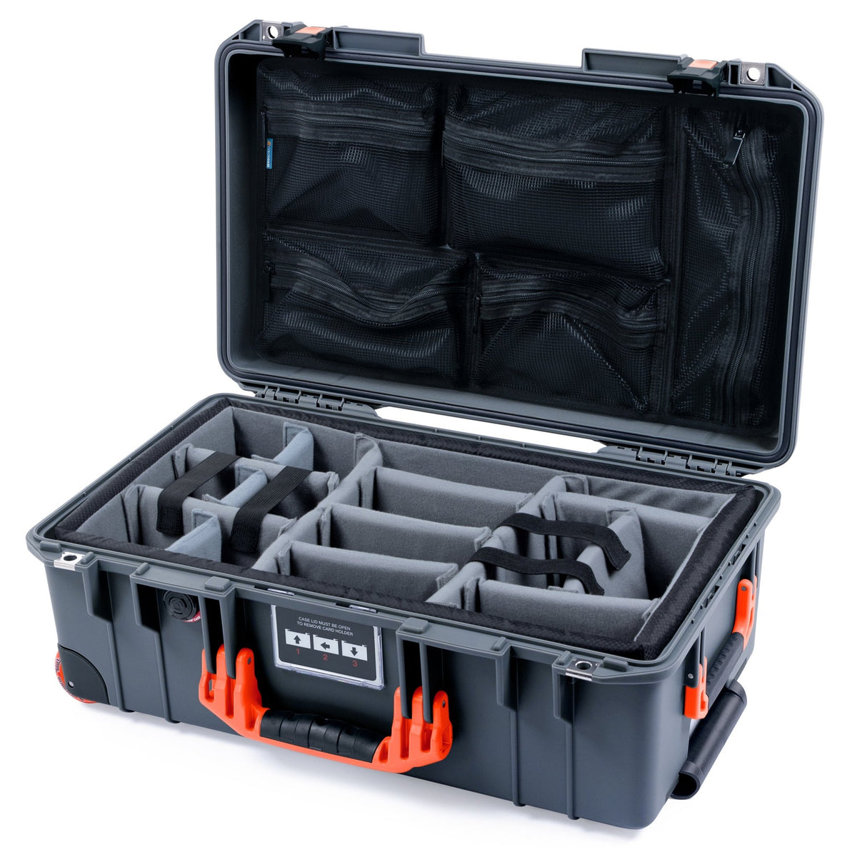 Pelican 1535 Air Formula Series Case - Hinwil - Padded Microfiber Dividers / Mesh Lid Organizer