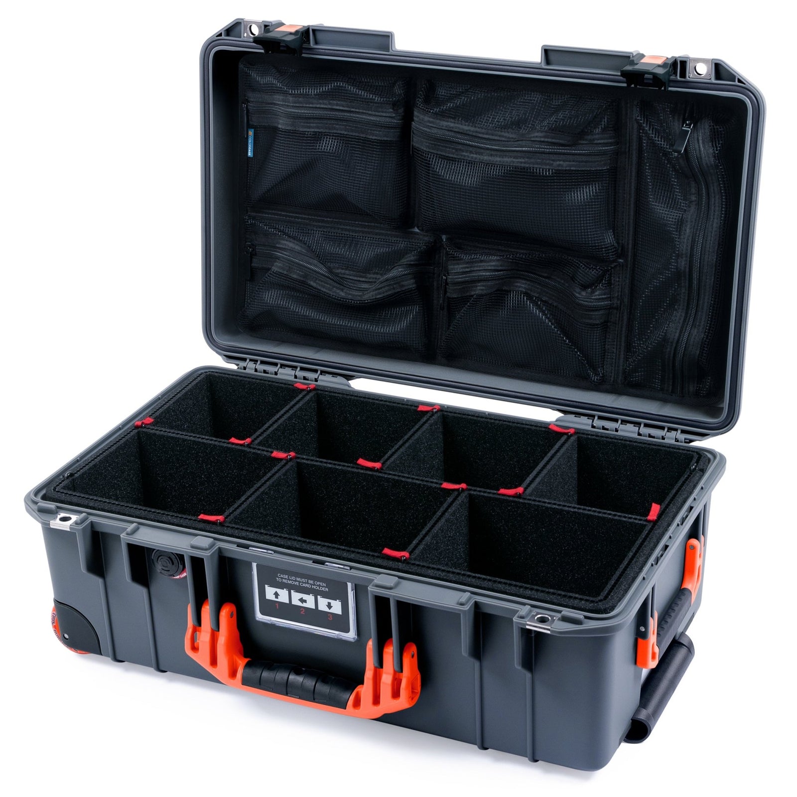 Pelican 1535 Air Formula Series Case - Hinwil - TrekPak Divider System / Mesh Lid Organizer