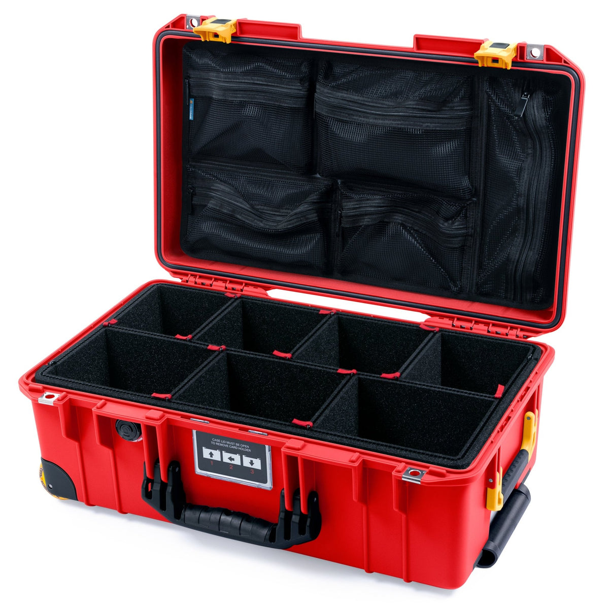 Pelican 1535 Air Formula Series Case - Maranello - TrekPak Divider System / Mesh Lid Organizer