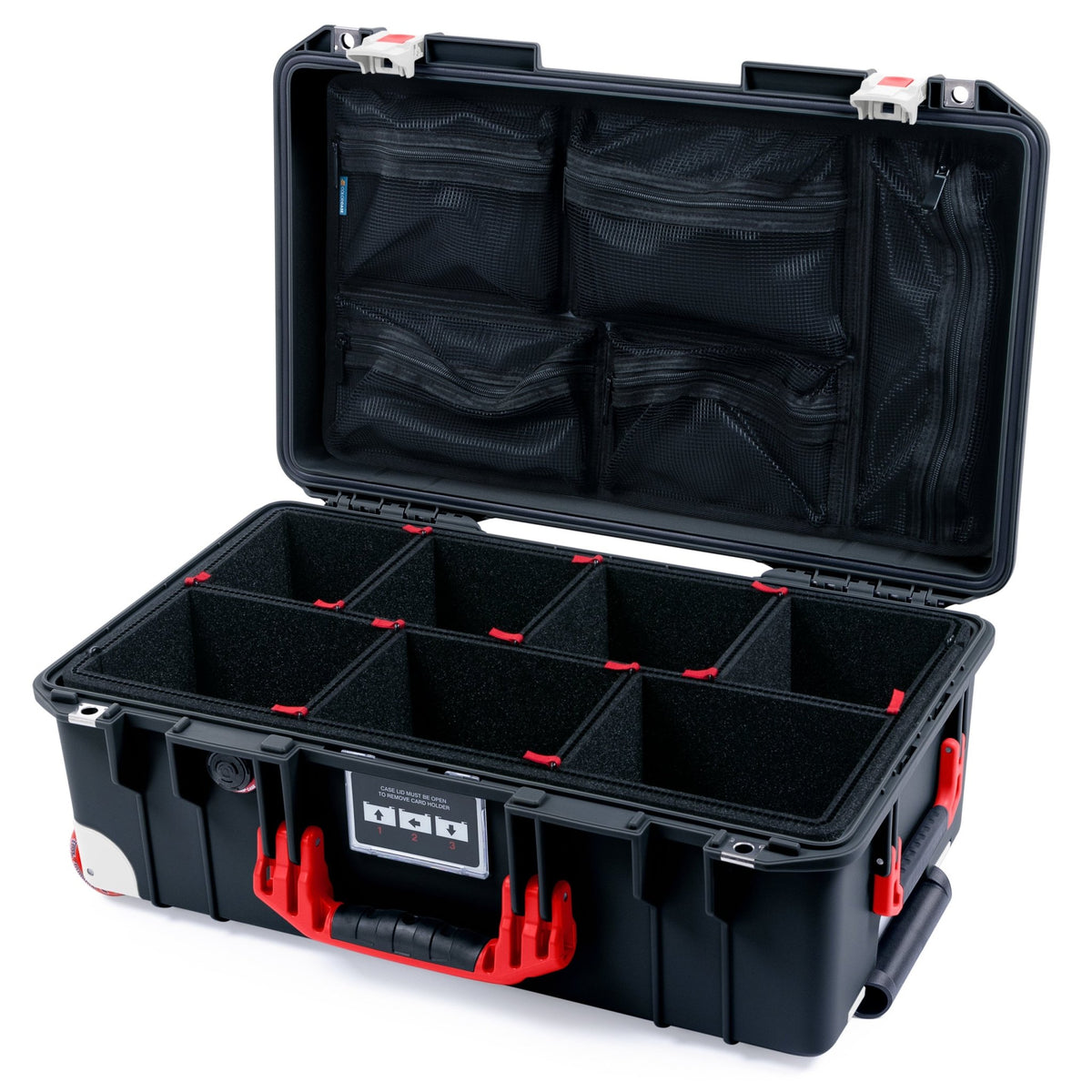 Pelican 1535 Air Formula Series Case - Kannapolis - TrekPak Divider System / Mesh Lid Organizer
