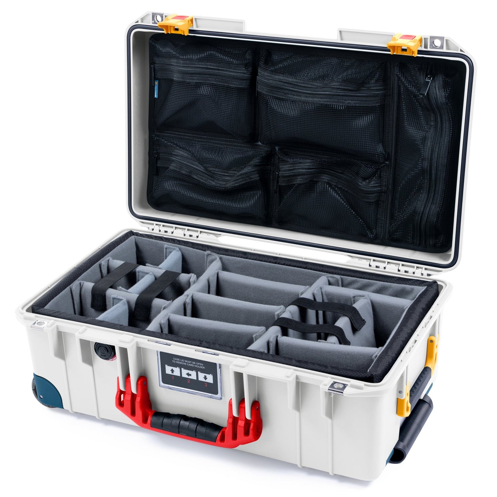 Pelican 1535 Air Formula Series Case - Faenza - Padded Microfiber Dividers / Mesh Lid Organizer