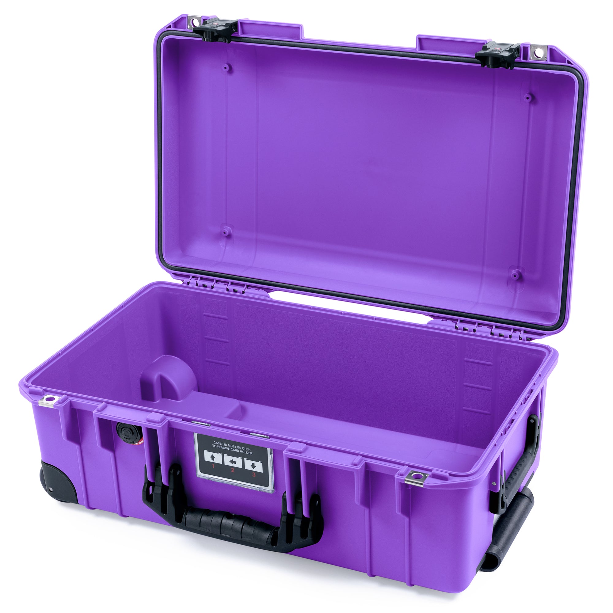 Pelican 1535 Air Carry-on Case - Galaxy Purple & Black TSA Latches + Trolley