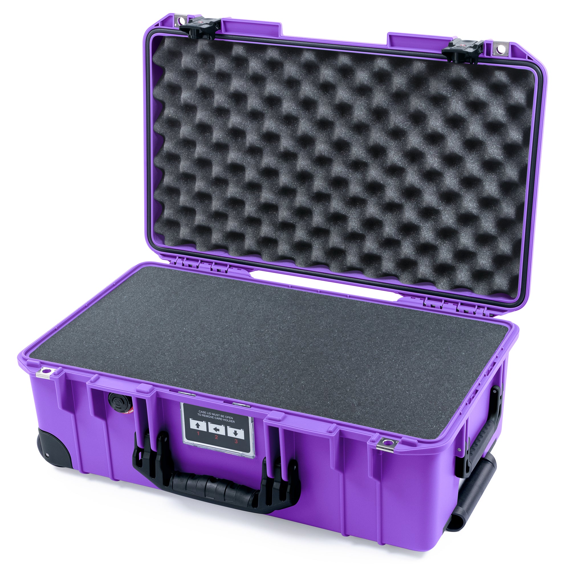 Pelican 1535 Air Carry-on Case - Galaxy Purple & Black TSA Latches + Trolley