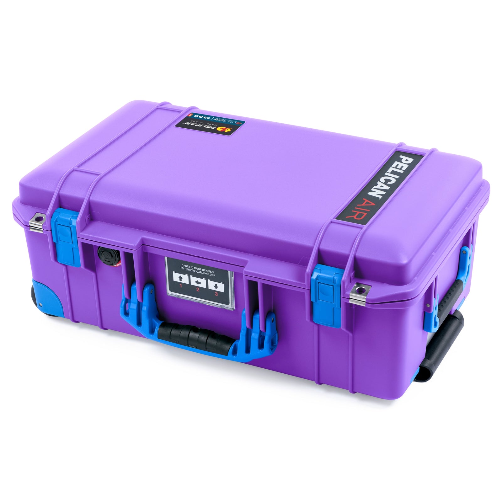 Pelican 1535 Air Carry-on Case - Galaxy Purple & Blue Trolley
