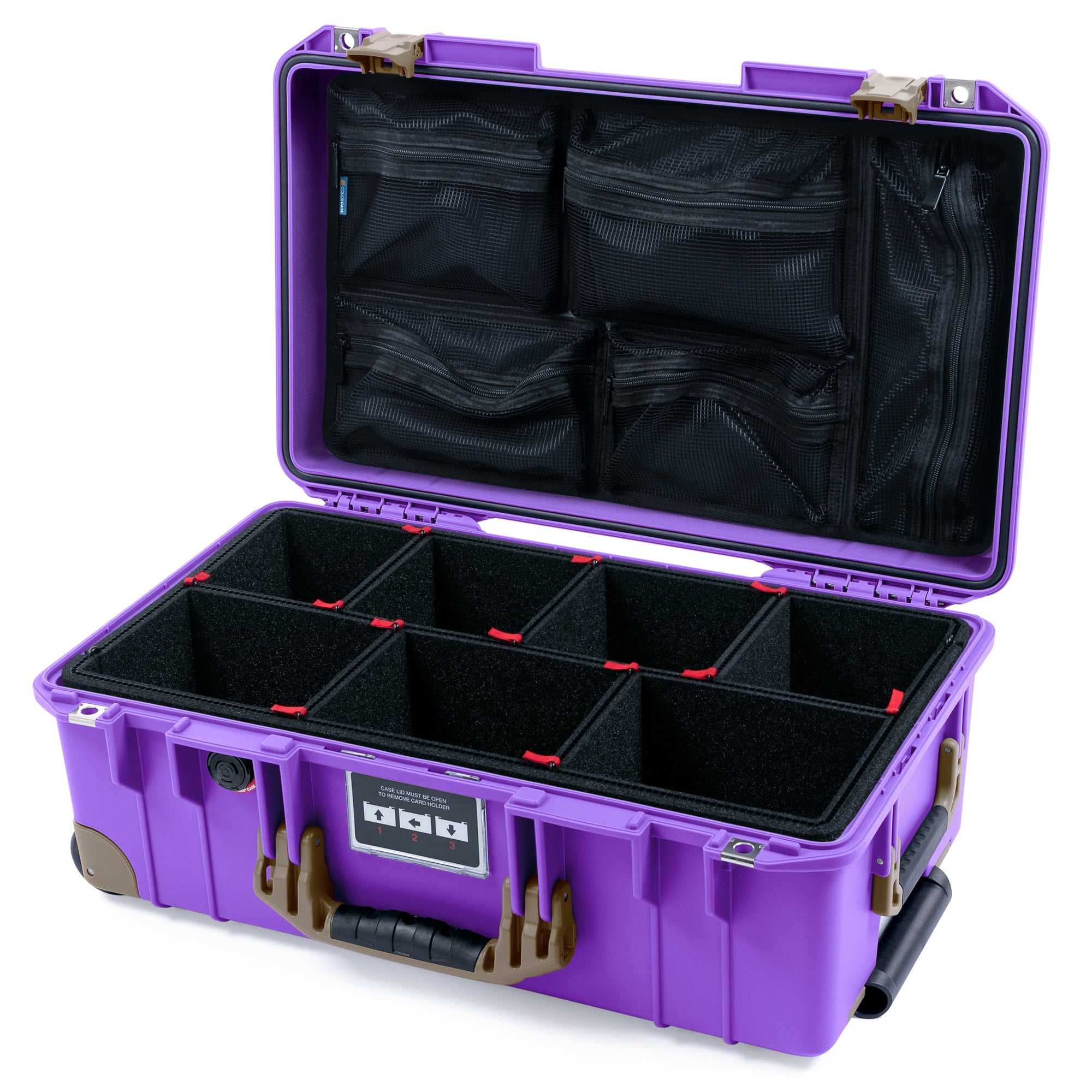 Pelican 1535 Air Carry-on Case - Galaxy Purple & Dark Desert Dirt Trolley
