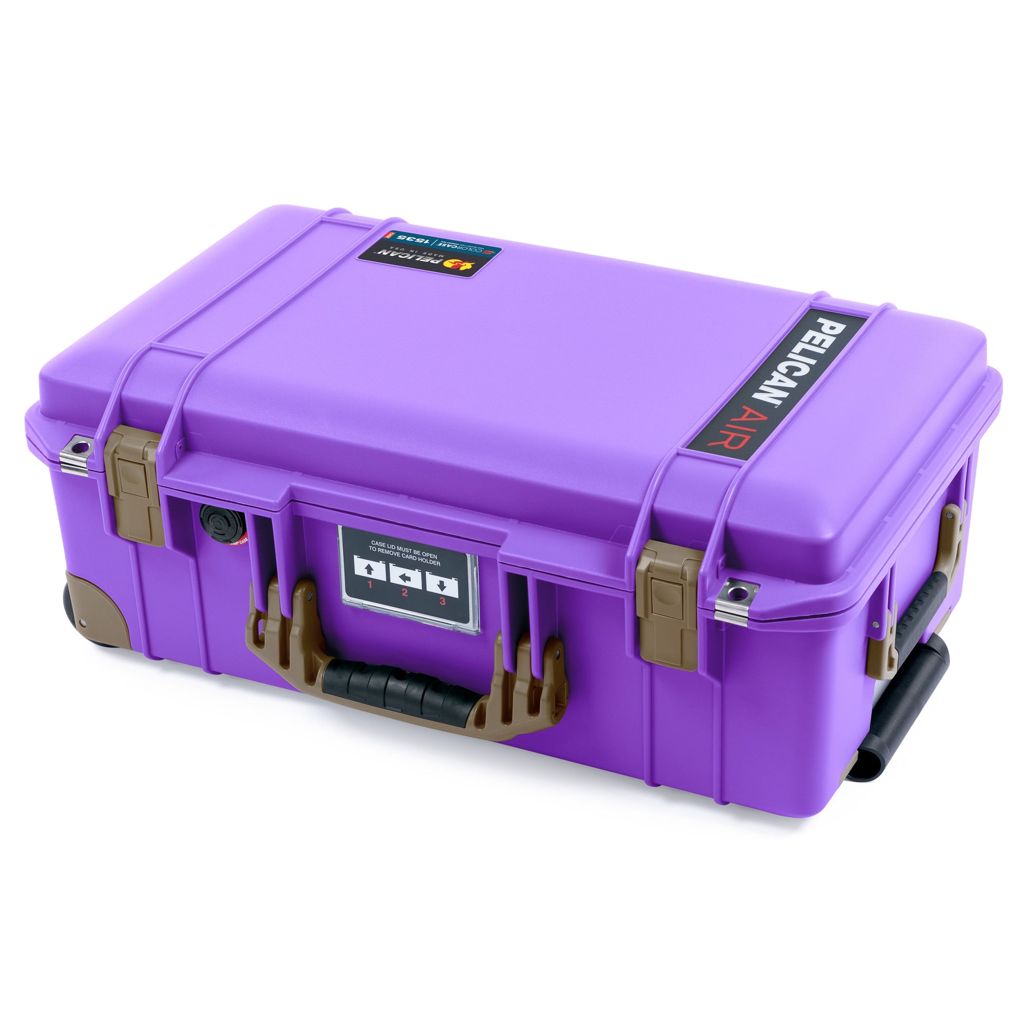 Pelican 1535 Air Carry-on Case - Galaxy Purple & Dark Desert Dirt Trolley