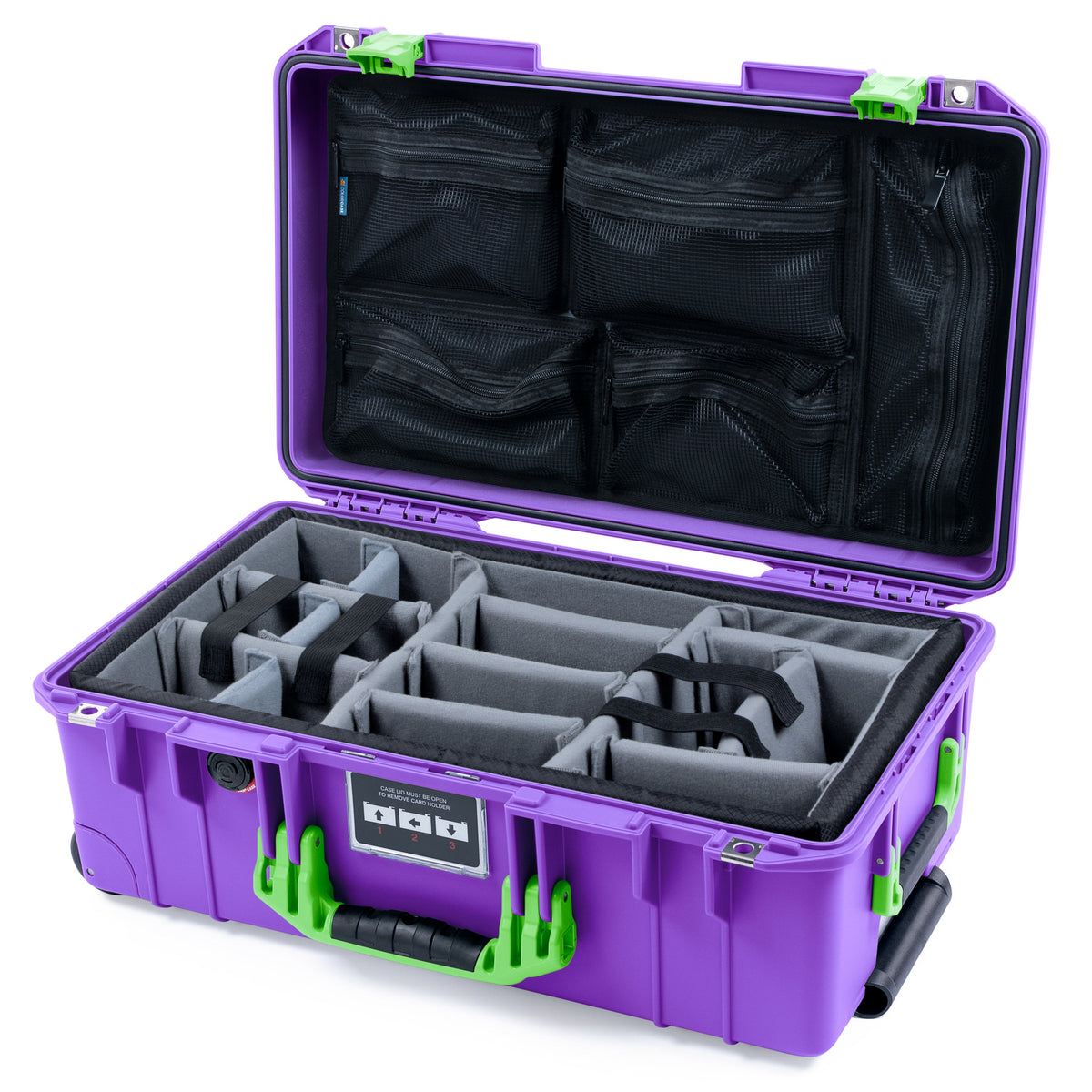 Pelican 1535 Air Carry-on Case - Galaxy Purple &amp; Lime Green
