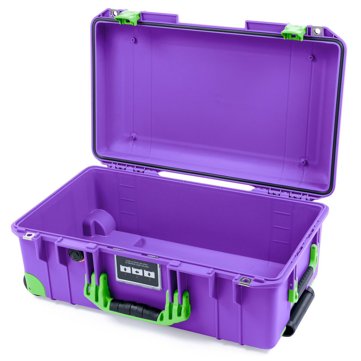 Pelican 1535 Air Carry-on Case - Galaxy Purple &amp; Lime Green Trolley