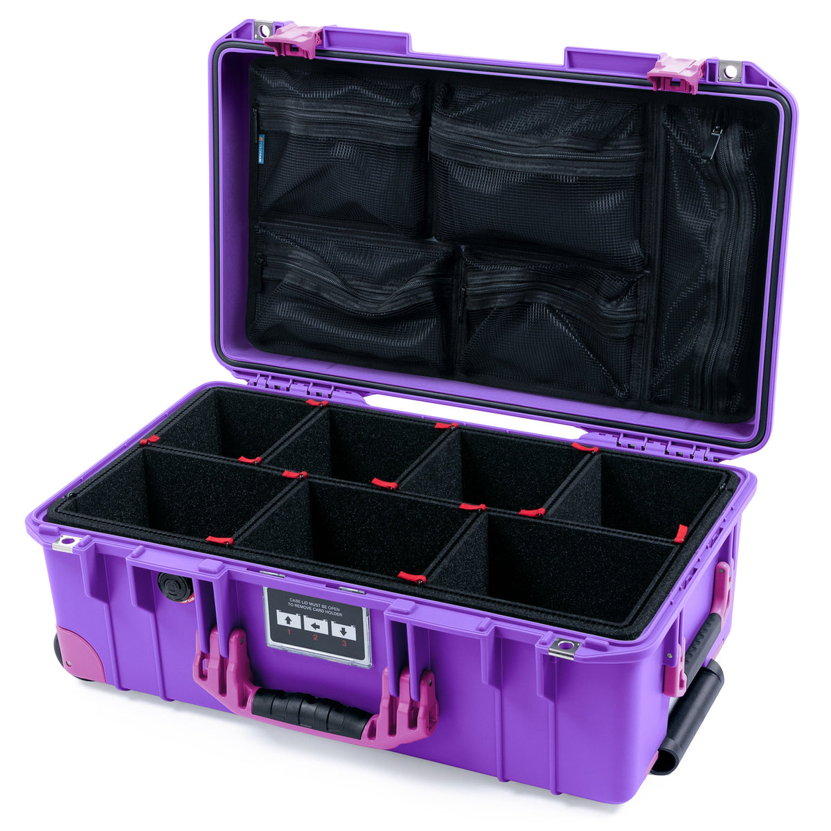 Pelican 1535 Air Carry-on Case - Galaxy Purple &amp; Magenta Trolley
