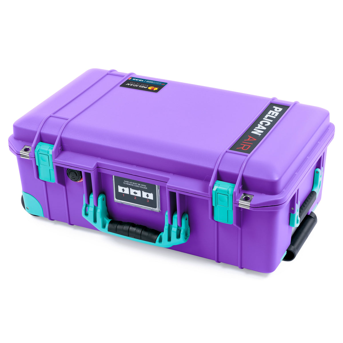 Pelican 1535 Air Carry-on Case - Galaxy Purple &amp; Teal Trolley