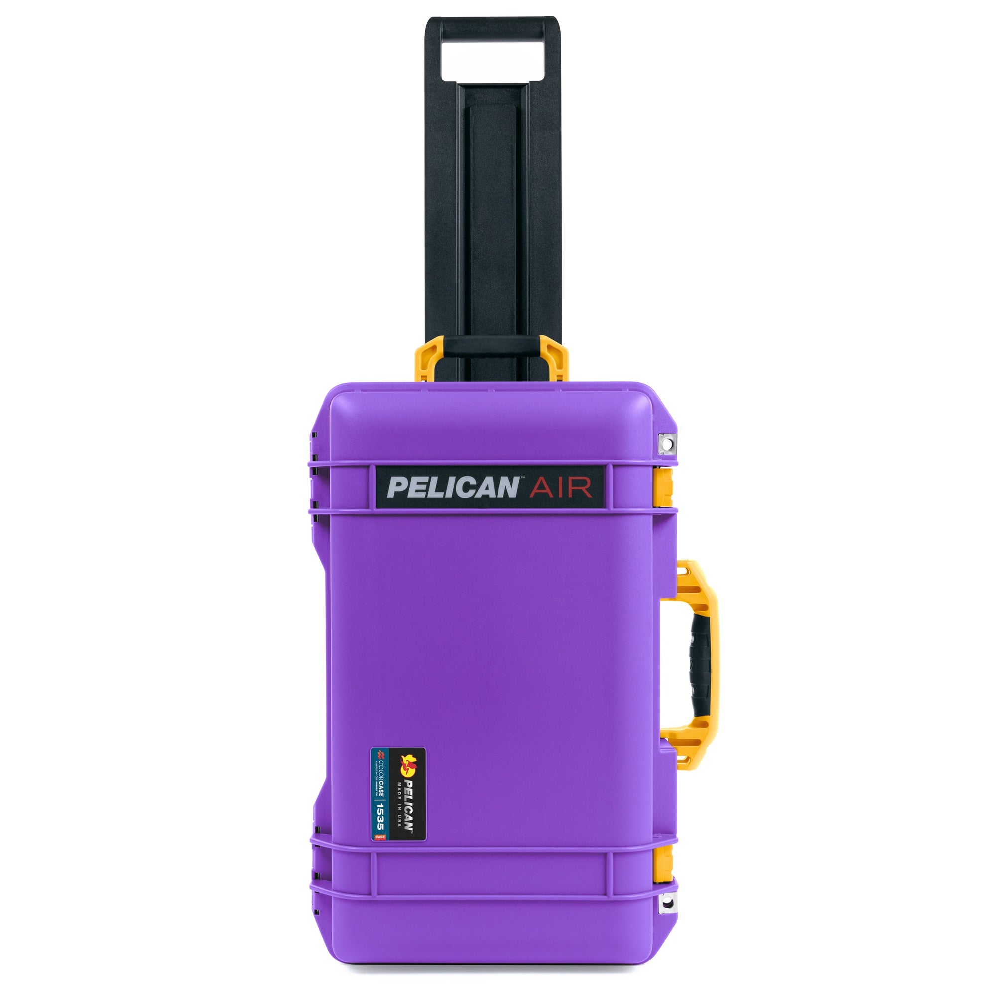 Pelican 1535 Air Carry-on Case - Galaxy Purple & Yellow Trolley