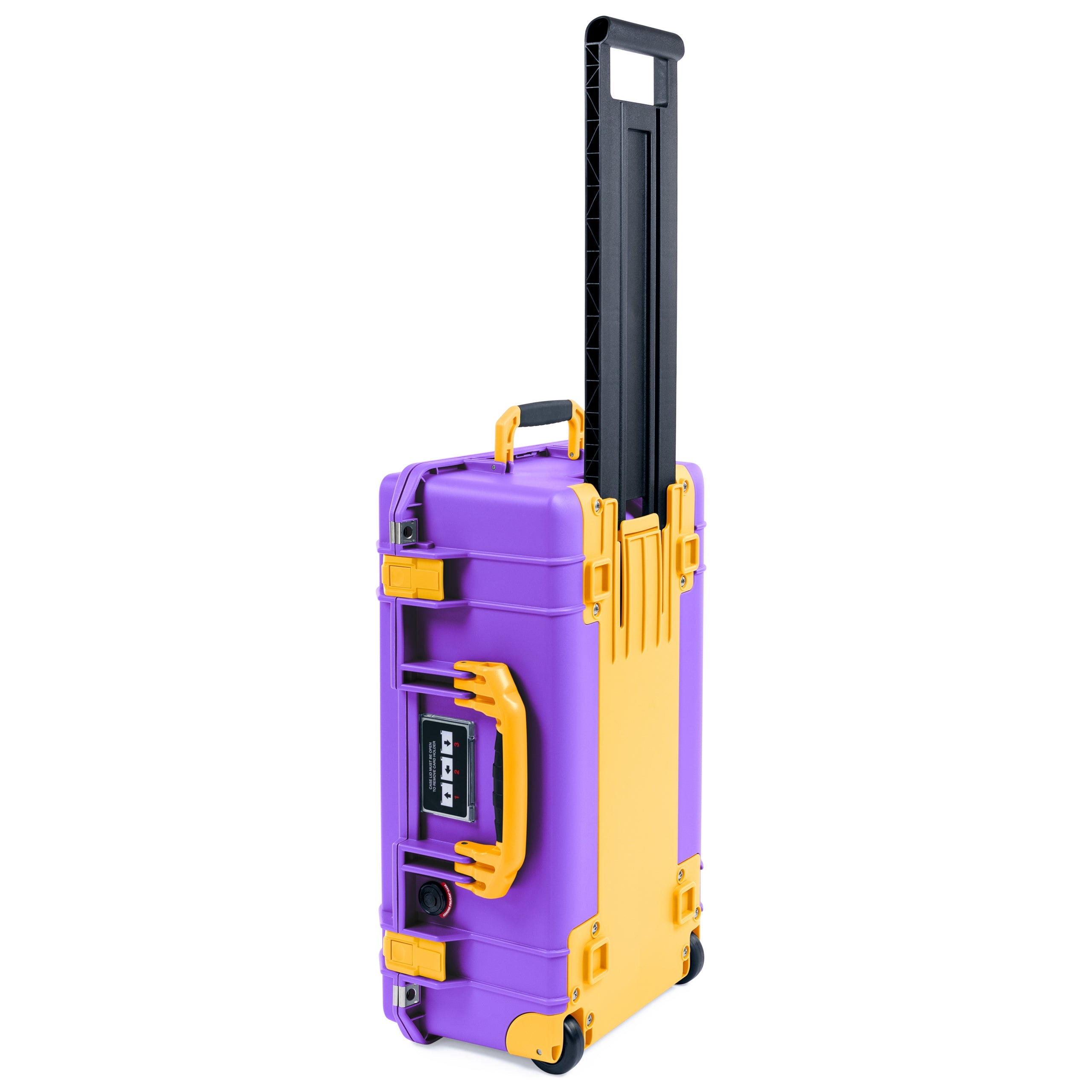 Pelican 1535 Air Carry-on Case - Galaxy Purple & Yellow Trolley