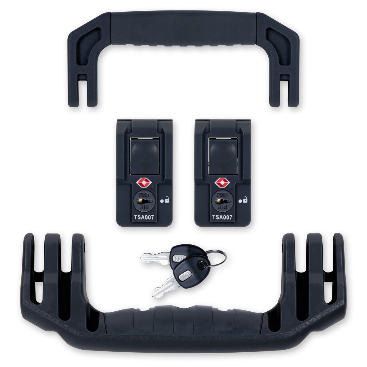 Pelican 1535 Air Replacement Handles &amp; Latches Set - Black TSA