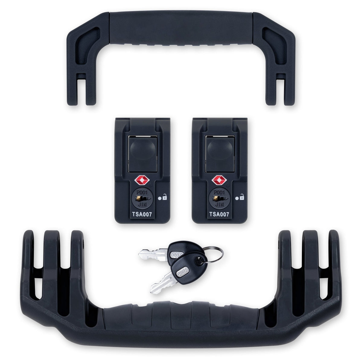 Pelican 1535 Air Replacement Handles &amp; Latches Set - Black TSA -