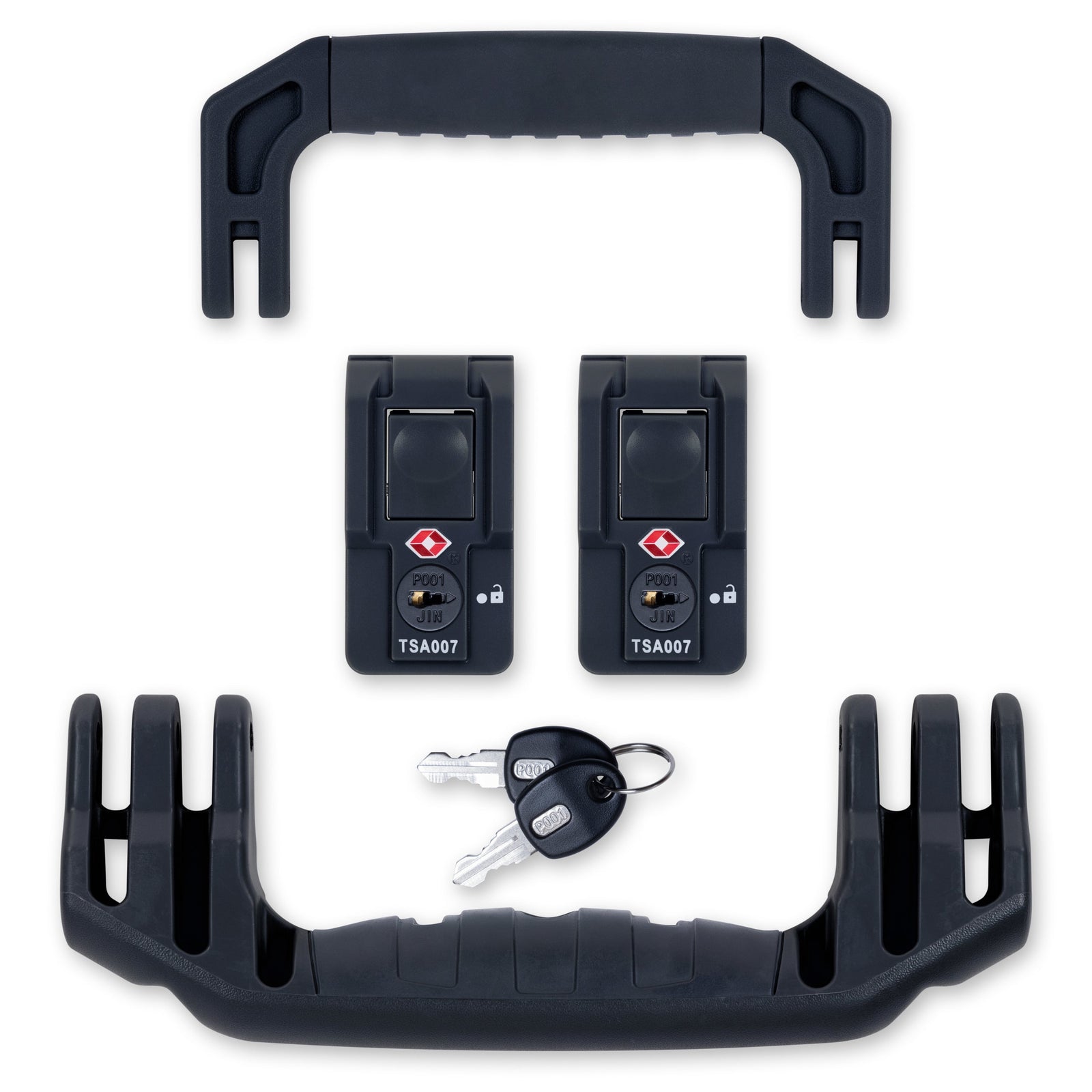 Pelican 1535 Air Replacement Handles & Latches Set - Black TSA
