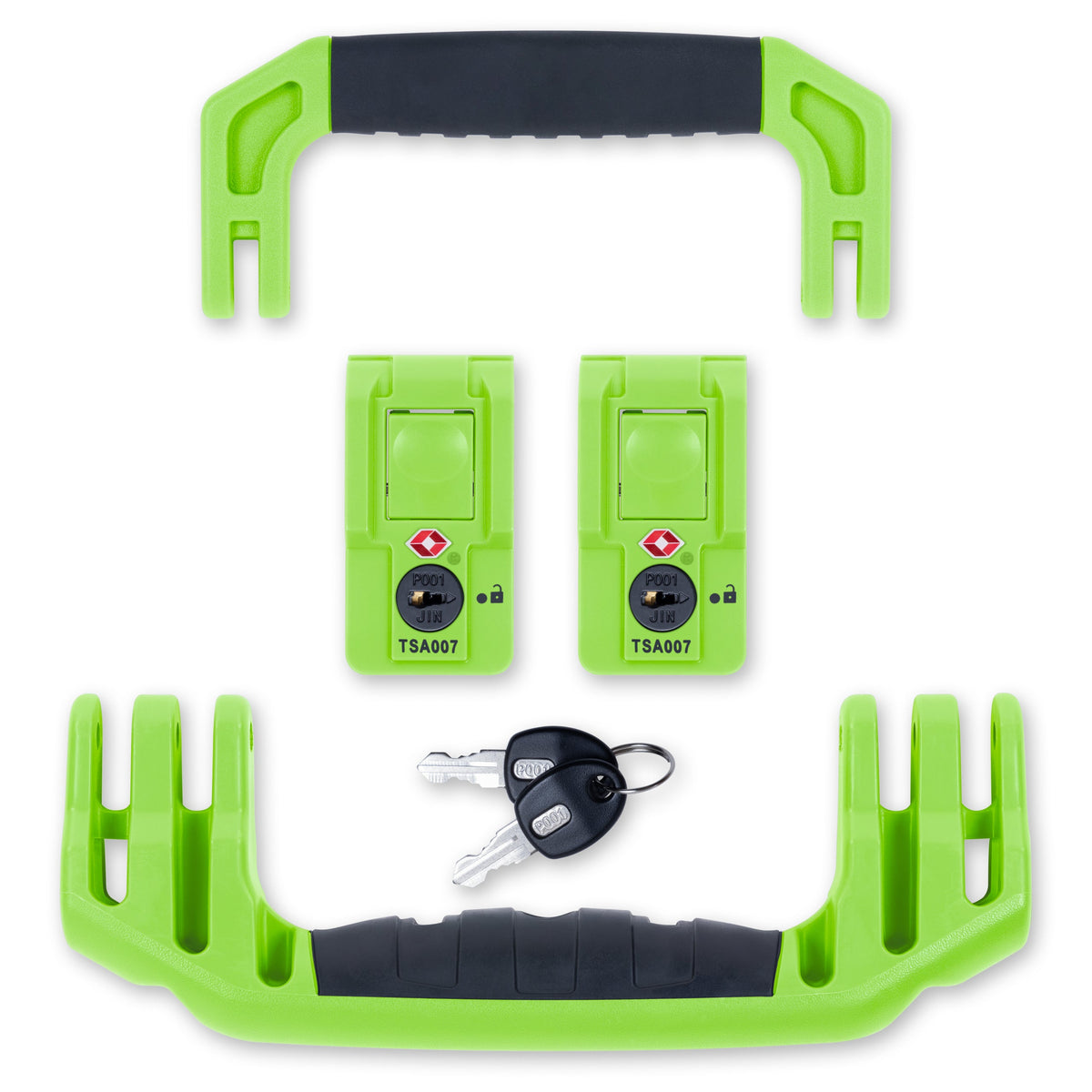 Pelican 1535 Air Replacement Handles &amp; Latches Set - Lime Green TSA