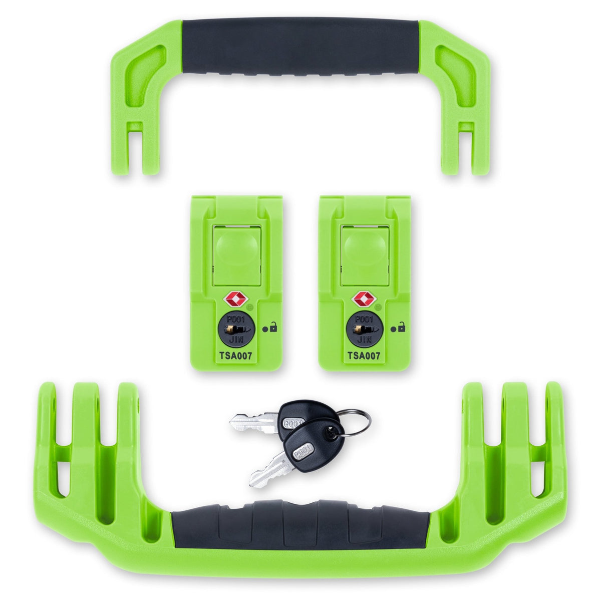 Pelican 1535 Air Replacement Handles &amp; Latches Set - Lime Green TSA -