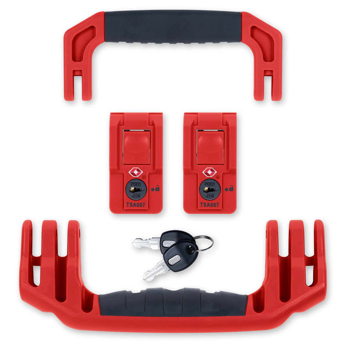 Pelican 1535 Air Replacement Handles &amp; Latches Set - Red TSA