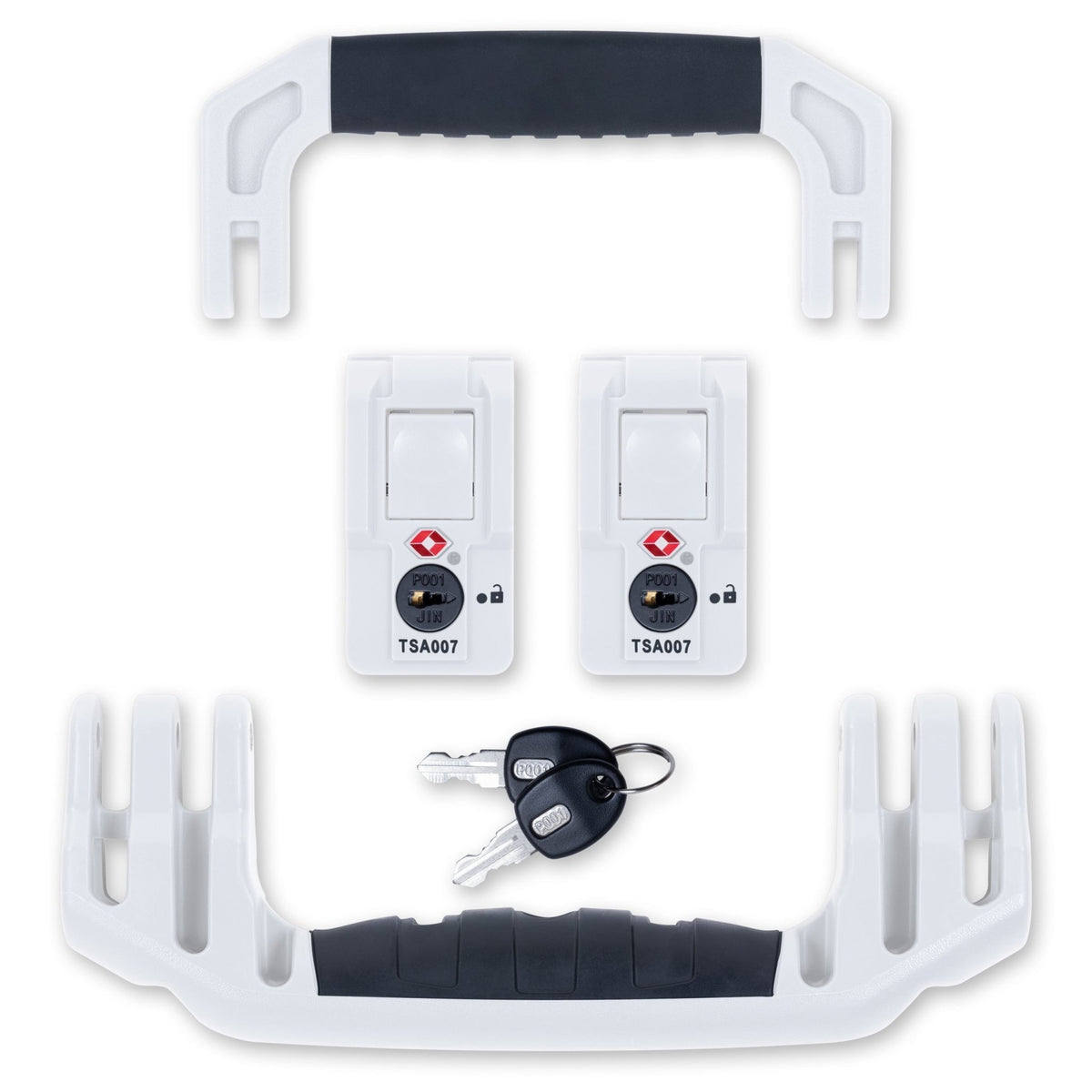 Pelican 1535 Air Replacement Handles &amp; Latches Set - White TSA -