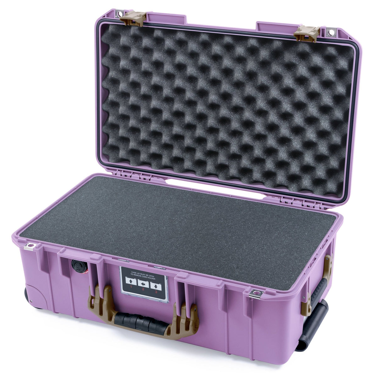 Pelican 1535 Air Carry - on Case - Lilac &amp; Dark Desert Dirt - Pick &amp; Pluck Foam / Convoluted Lid Foam